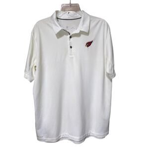 Arizona Cardinals Men's Nike White Polo Dri-fit shirt NFL Onfield Apparel Sz L